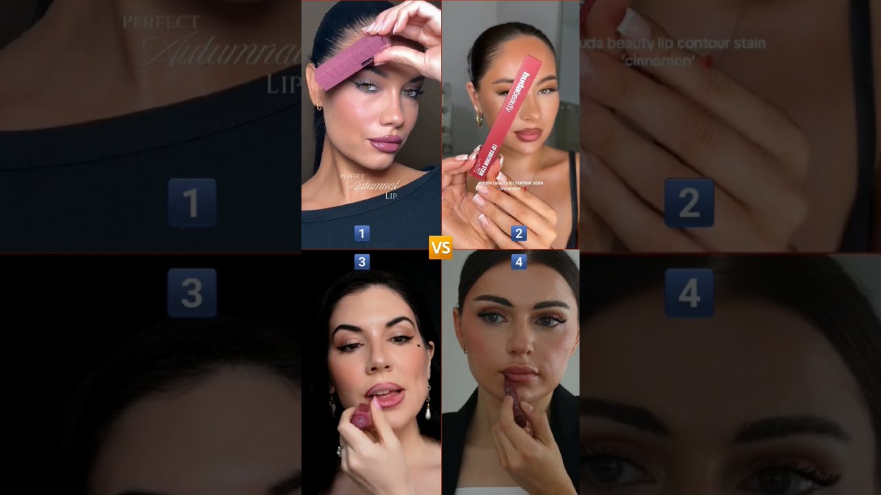 Which One Is Your Favourite? 1️⃣🆚️2️⃣🆚️3️⃣🆚️4️⃣ #lipstick #shorts #tiktok #viral #trending #asmr