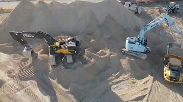 Container yard expansion time-lapse