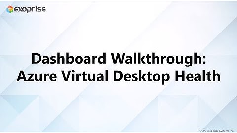 AVD Performance Dashboard