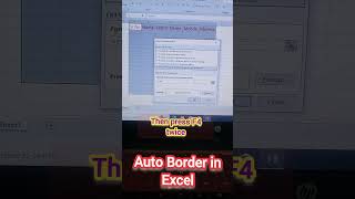 auto border in Excel #trending #excel #viral #computer #trendingshorts #trendingreels #shorts
