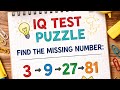 IQ Test Puzzle – Find the Missing Number in Number Pattern| #IQTest#BrainTeaser #MathPuzzle#IQPuzzle