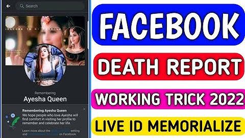 Facebook Death Report New Trick 2022 | Memorialize Report New Trick | Death Report Kaise Lagaye