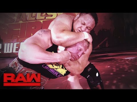 Relive the brutal history between Brock Lesnar and Samoa Joe: Raw, July 3, 2017