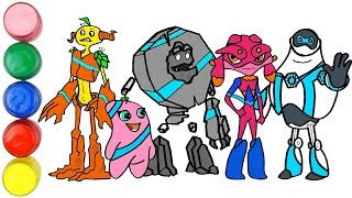 Trt Çocuk Ser-A Çizim Ve Boyaması Ser-A Tüm Karakterleri Nasıl Çizilir ? Ser-A İş Birliği