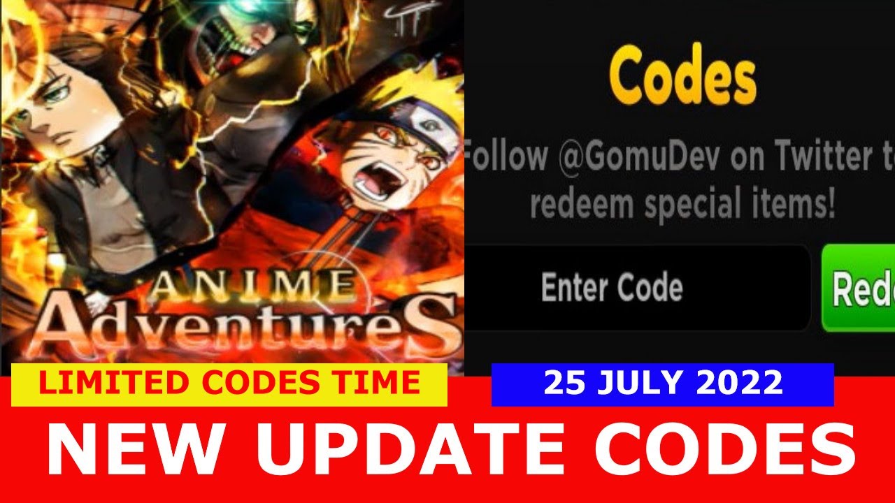 Anime Adventures Codes {July 2022} Redeem Here!