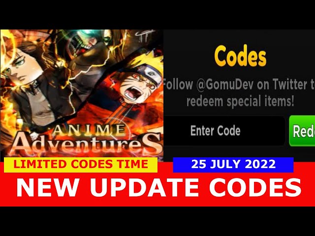 NEW** ALL NEW ANIME ADVENTURE CODES IN ROBLOX 2022