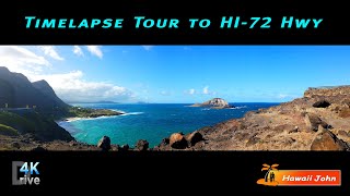HI-72 Southeast Coast Hwy | Timelapse Tour | Honolulu, Oahu, Hawaii, USA 🌴 Hawaii 4K Driving