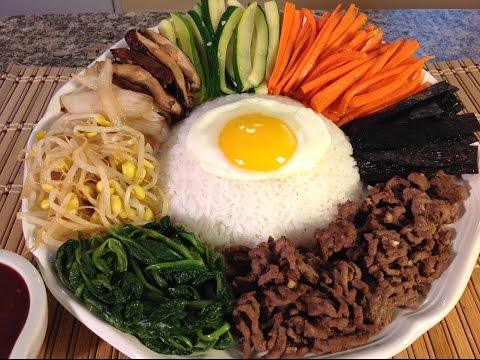 How To Cook Bibimbap Rice Vegetables Korean Food Recipes-11-08-2015