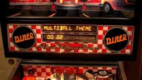 Williams DINER pinball machine: music test