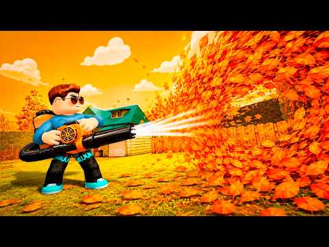 I BECAME A JANITOR AND CLEANED UP ALL THE LEAVES IN ROBLOX