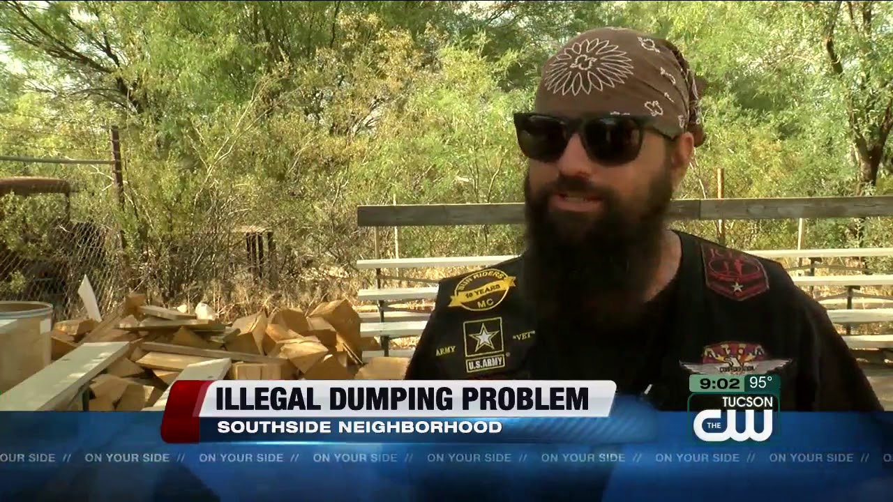 Local motorcycle club fed up with illegal dumping behind clubhouse