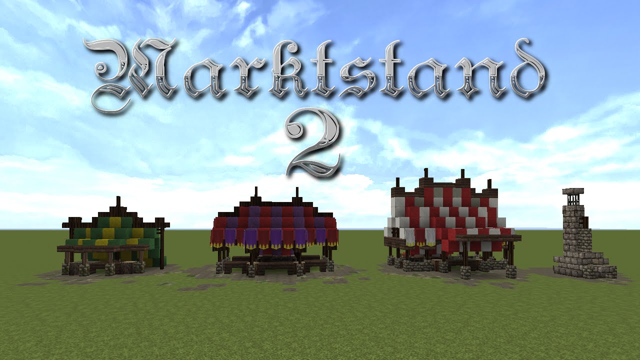 Minecraft Tutorial Marktstand Bauen Build A Market Stall 2 Youtube