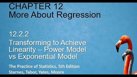 Notes 12.2.2 Transforming to Achieve Linearity