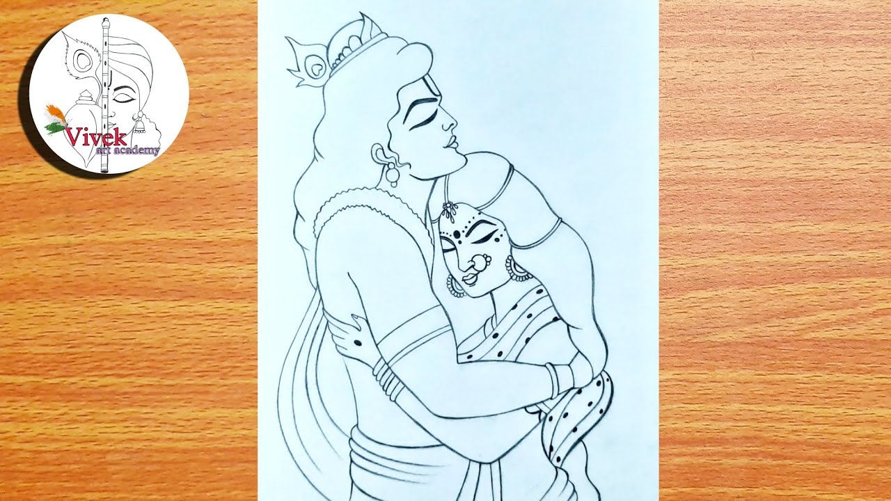 Baal Krishna Drawing | Krishna Thakur Line Art | Easy Pencil ...