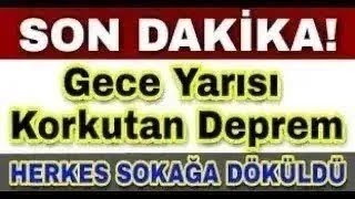 Sondakika Deprem Oldu Gece Vakti̇ O İlimizde Şiddetli Deprem