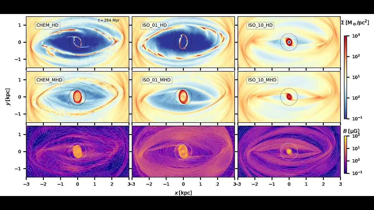 BarB - Gas surface density and magnetic field evolution in the barred ...