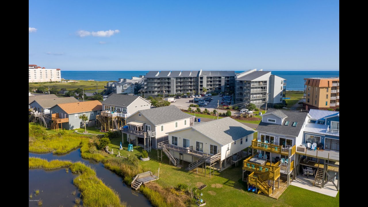 Coastal property between the sound and the ocean on Topsail Island in