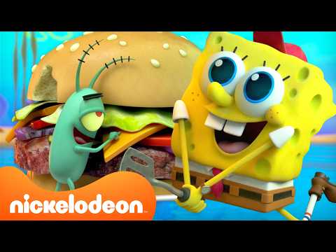 Kamp Koral | 1 heure de Plankton semant la pagaille à Kamp Koral 🍔 | Nickelodeon France
