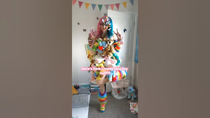 I MADE AN OUTFIT FROM TOYS #diyfashion #weirdcore #jfashion #colorfulfashion #altfashion thumbnail