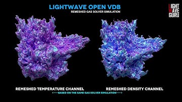 TEST 039  open VDB / LightWave / REMESHED GAS SOLVER V2