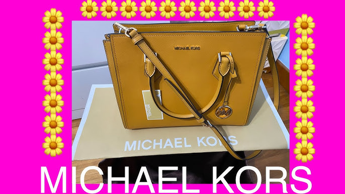 Michael Kors Voyager Large Marigold Pebbled Leather East West Tote