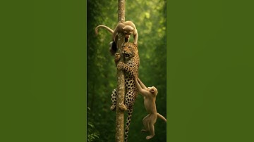 Monkeys vs. Leopard: The Ultimate Showdown 😂