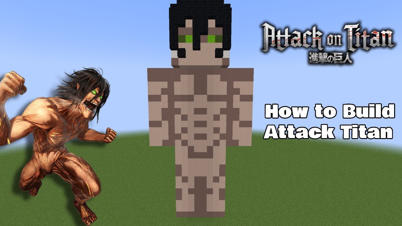 Minecraft How To Build a Attack Titan Statue From (Attack on Titan) YouTube