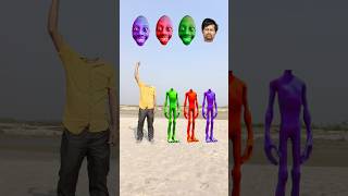 Defferent Domi to cosita green + red & purple alien - Correct head matching game Magic video #viral