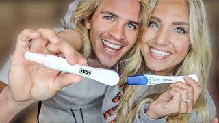 FINDING OUT WE'RE PREGNANT ON CAMERA!!! (EMOTIONAL REACTION)