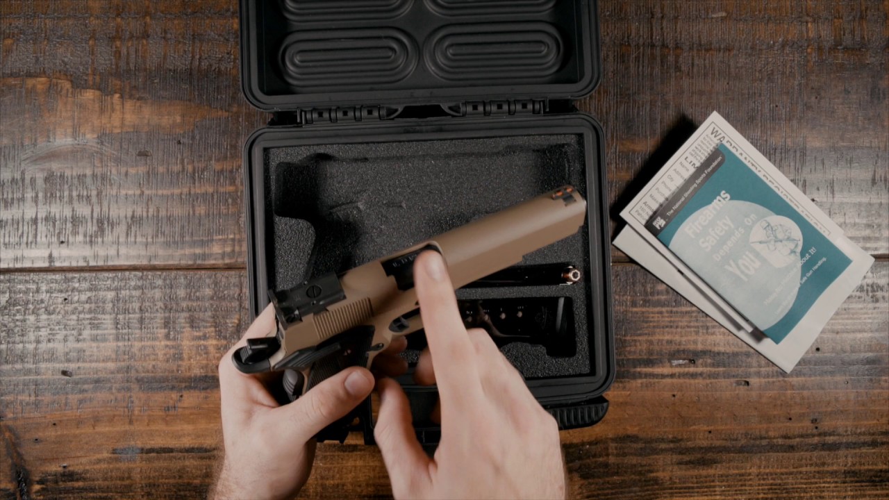 Rock Island Armory M1911 A1 Tactical RE Unboxing // FRESH PAINT video to gif