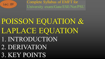 EMFT | Lec 89 | Introduction to Poisson Equation, Laplace Equation & Derivation | R K Classes |