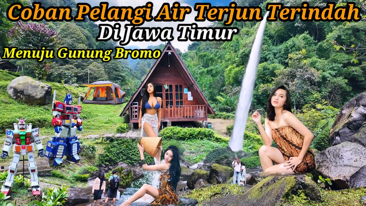 Air terjun terindah coban pelangi Di Jawa Timur menuju gunung Bromo