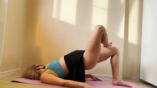 Yoga In Mini Skirt School Girl Yoga Challenge Full Body Stretch With Irinis 