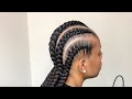 HOW TO DO 5 STRAIGHT BACK FEED IN BRAIDS USING JANET COLLECTION BRAIDING HAIR