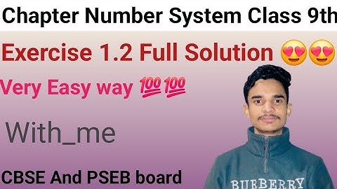 Exercise 1.2 Full Solution Class 9th math ncert ✨️✨️ #pseb #cbse