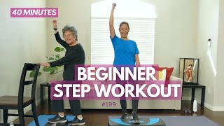 40 Min Step Aerobics Workout | Beginner Step Class Workout