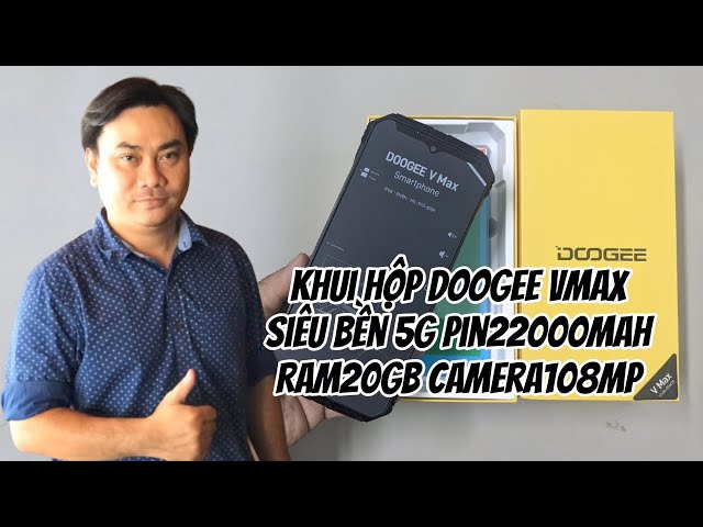 Khui hộp Doogee Vmax và Unihertz Tank bộ đôi smartphone siêu bền pin 22000mAh khủng nhất thế giới