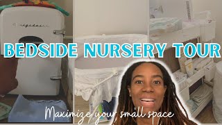 *NEW 2023* ✨BEDSIDE NURSERY TOUR | SMALL BEDROOM | 4 MONTH OLD INFANT