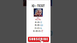 IQ Test  #shortvideo #shortfeed #viralshorts #trending #viral #quiz
