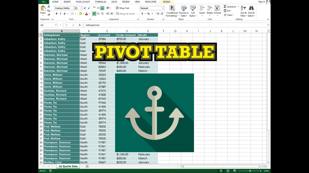 Pivot Table ~ Excel Tutorial - YouTube Music