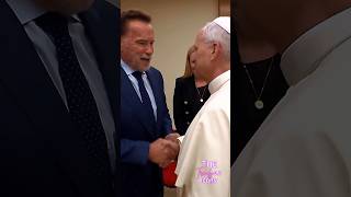 A historic meeting: Pope Francis and Arnold Schwarzenegger on climate hope! #arnoldschwarzenegger