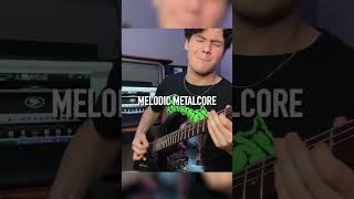 METALCORE vs. MELODIC METALCORE #metal #guitar #shorts
