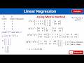 Linear Regression using matrix method problem | Machine Learning