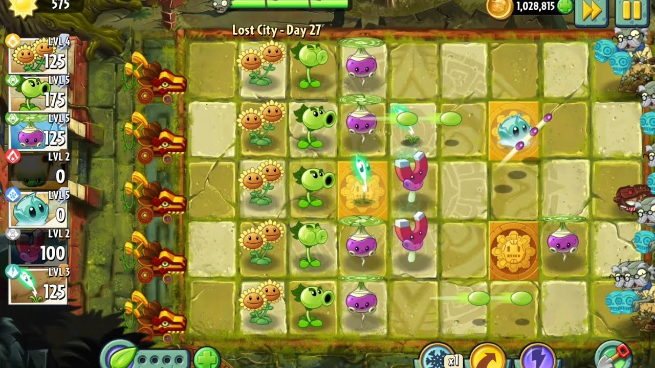 Plants vs Zombies 2 Lost City D27 - YouTube