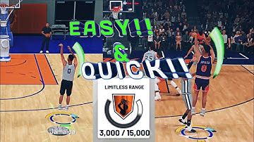 NBA2K19 HOW TO UNLOCK LIMITLESS RANGE BADGE+EASIEST/FASTEST METHOD!🔥