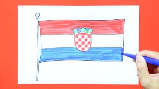 How to draw National Flag of Croatia