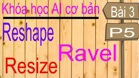 Machine learning | Học máy | Bài 3 (p5): các cách chuyển mảng nD - 1D, reshape, ravel, resize