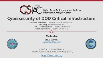 CSIAC Webinar - Cybersecurity of DoD Critical Infrastructure