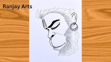 Easy Hanuman Drawing Tutorial | Beginner Friendly | Chitra