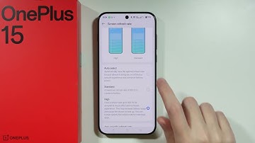 OnePlus 15: Hoe de vernieuwingsfrequentie van het scherm wijzigen
